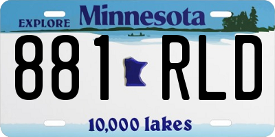 MN license plate 881RLD