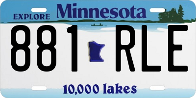 MN license plate 881RLE