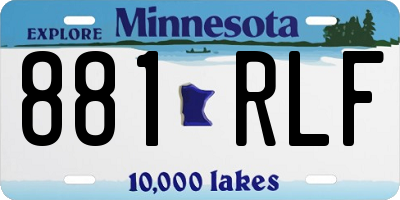 MN license plate 881RLF