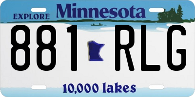 MN license plate 881RLG