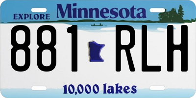 MN license plate 881RLH