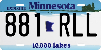MN license plate 881RLL