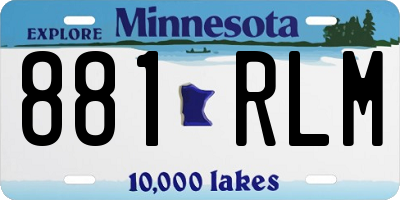 MN license plate 881RLM