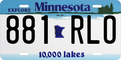MN license plate 881RLO