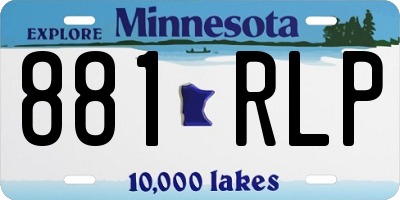 MN license plate 881RLP