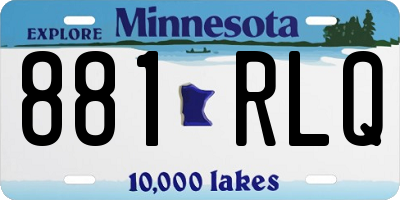 MN license plate 881RLQ