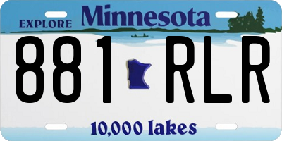 MN license plate 881RLR