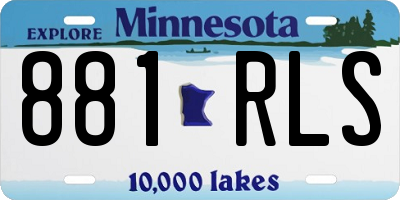 MN license plate 881RLS