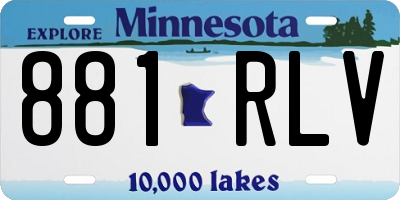 MN license plate 881RLV