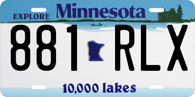 MN license plate 881RLX