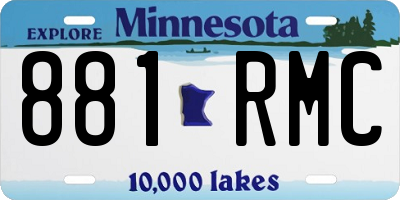 MN license plate 881RMC