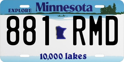 MN license plate 881RMD