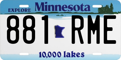 MN license plate 881RME
