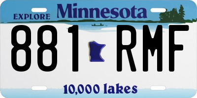 MN license plate 881RMF
