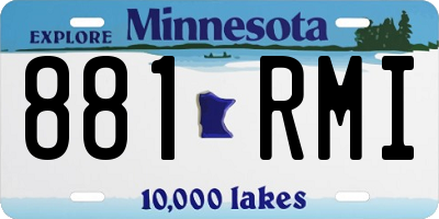 MN license plate 881RMI