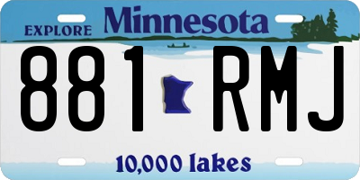 MN license plate 881RMJ