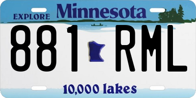 MN license plate 881RML
