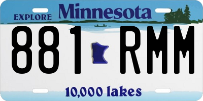 MN license plate 881RMM