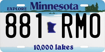 MN license plate 881RMO