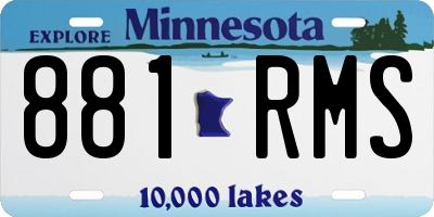 MN license plate 881RMS