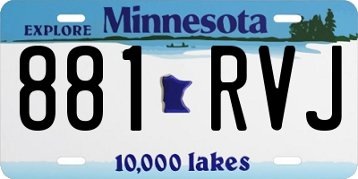 MN license plate 881RVJ