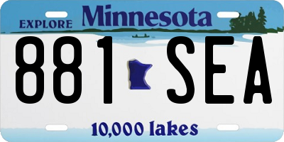 MN license plate 881SEA
