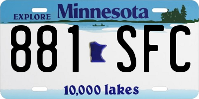 MN license plate 881SFC