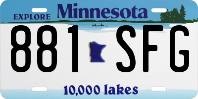 MN license plate 881SFG