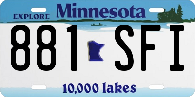 MN license plate 881SFI