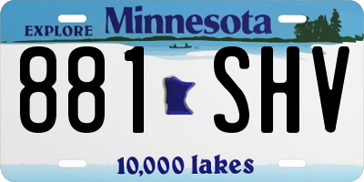 MN license plate 881SHV