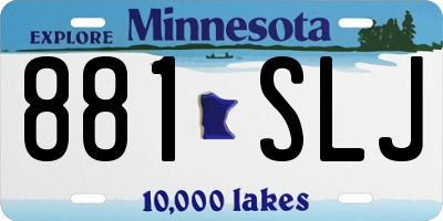 MN license plate 881SLJ