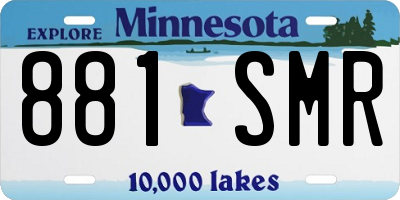 MN license plate 881SMR