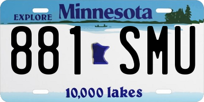 MN license plate 881SMU