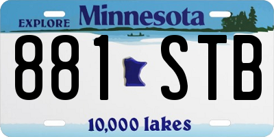 MN license plate 881STB