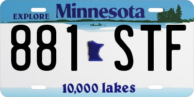 MN license plate 881STF