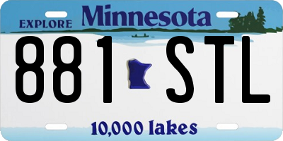 MN license plate 881STL