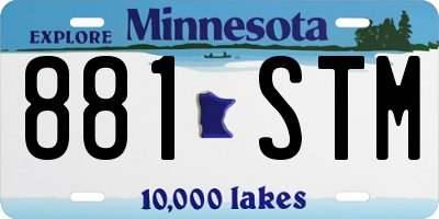 MN license plate 881STM