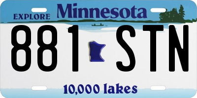 MN license plate 881STN
