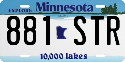 MN license plate 881STR