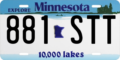 MN license plate 881STT