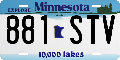 MN license plate 881STV