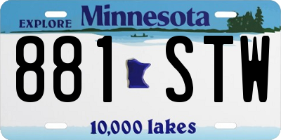 MN license plate 881STW