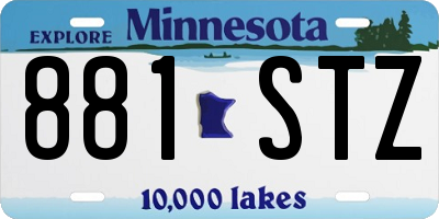 MN license plate 881STZ