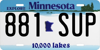 MN license plate 881SUP