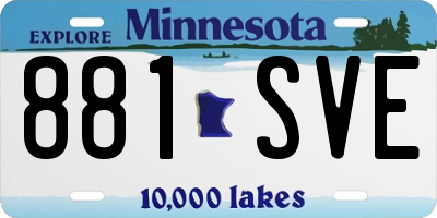 MN license plate 881SVE