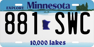 MN license plate 881SWC