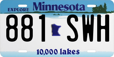 MN license plate 881SWH