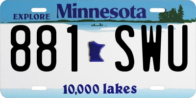 MN license plate 881SWU