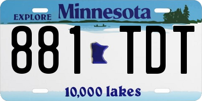 MN license plate 881TDT