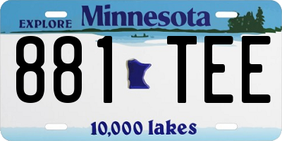 MN license plate 881TEE